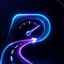 The Pausio app icon: the neon P mark on a dark tile
